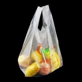 کیسه پلاستیکی تخریب پذیر خرید جلیقه ، رنگ سفید ، مواد HDPE