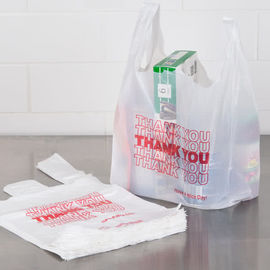 خرده فروشی سفید پلاستیک با تشکر از شما کیسه، سفارشی T شرت کیسه برای مواد غذایی