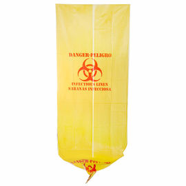 37 &amp;quot;X 50&amp;quot; کیسه های زباله عفونی زرد، مواد HDPE کیسه های دفع زباله های پزشکی