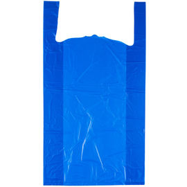 کیسه خرید کیسه های پلی کربنات پلاستیکی تسمه نقرهای رنگ آبی تخت نوع سفارشی