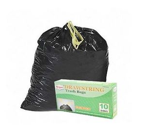 کیسه های زباله HDPE Black Drawstring کیسه های ضد زنگ با کیفیت بالا محیط زیست دوستانه