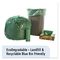 کیسه های سطل زباله زیست محیطی، 1.1 میلی لیتر 33 گالن جعبه های زباله 33 X 40 میلی متر